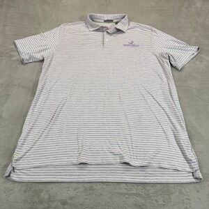 Tasc Performance Mens XL Payne's Valley Golf Polo Shirt Purple Striped Modal